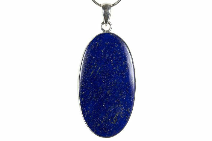Polished Lapis Lazuli Pendant (Necklace) - Sterling Silver #345212